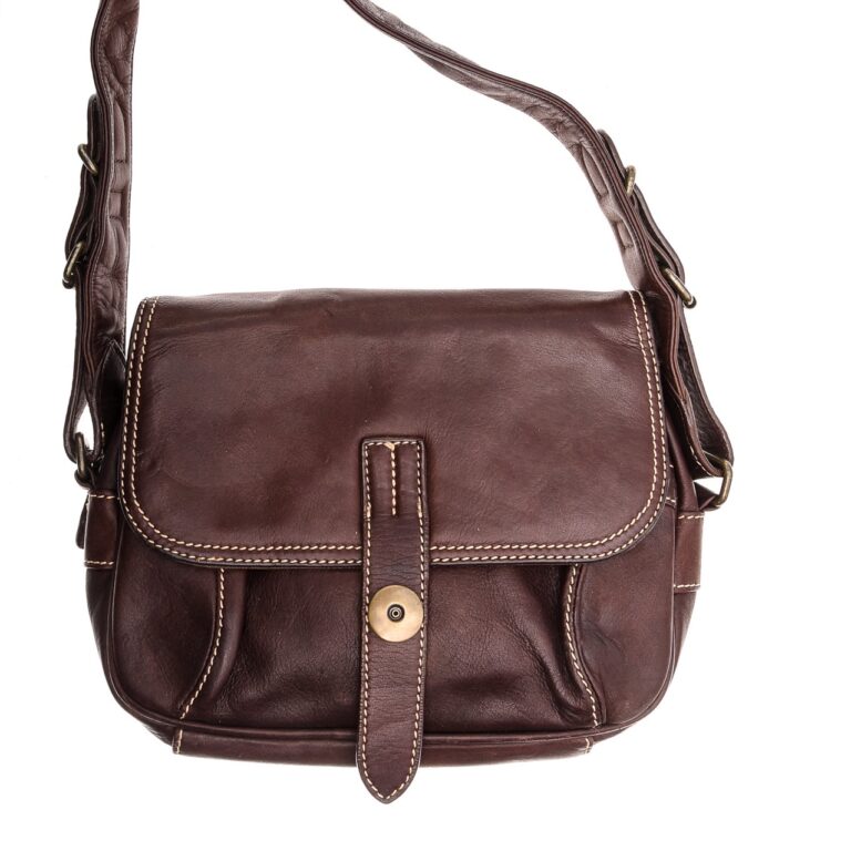 Brown leather bag