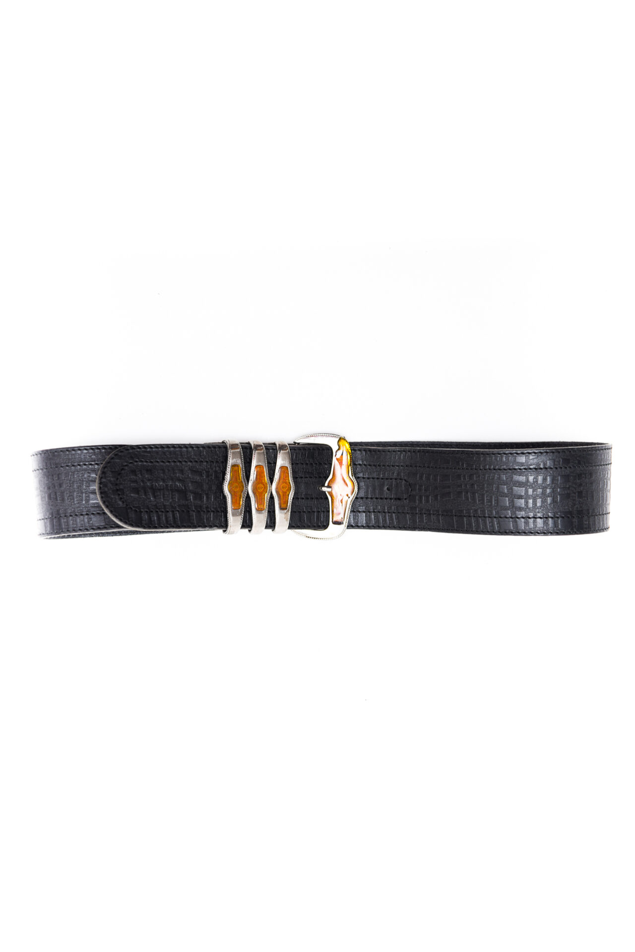 Black leather belt - Image 2
