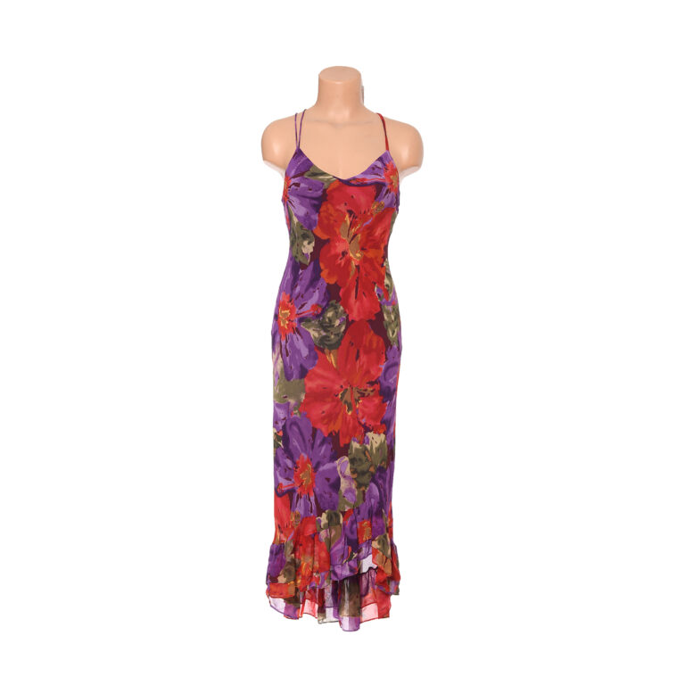Vintage silk purple-red dress