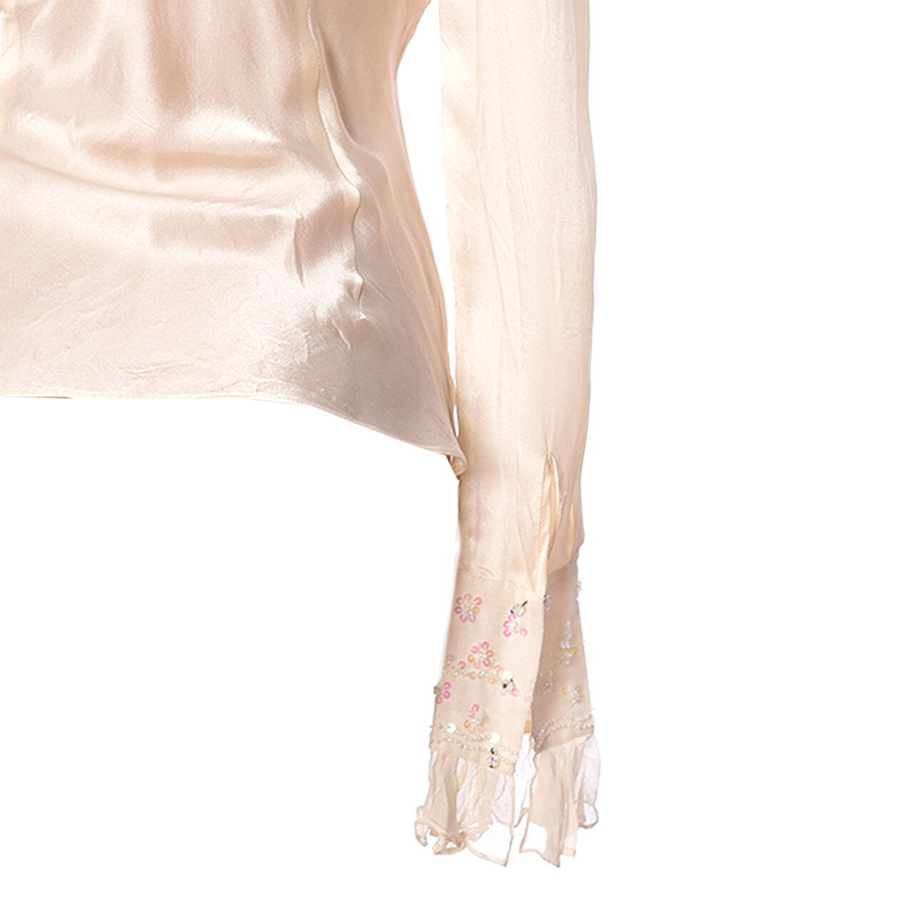 Vintage cache silk top - Image 3