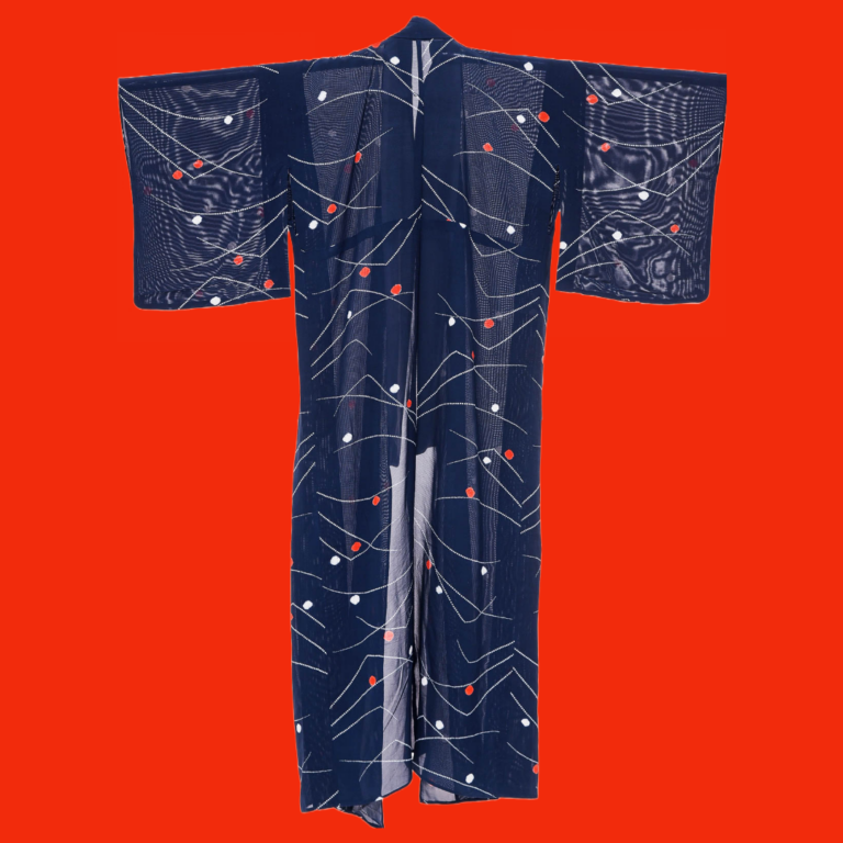 Psychedelic-πουά κιμονό