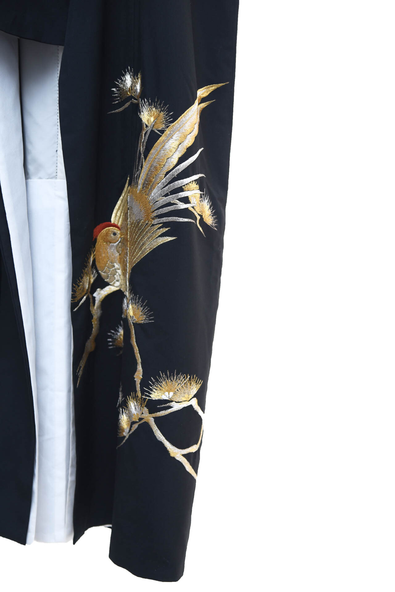 Κιμονό μαύρο με πουλιά - Image 2