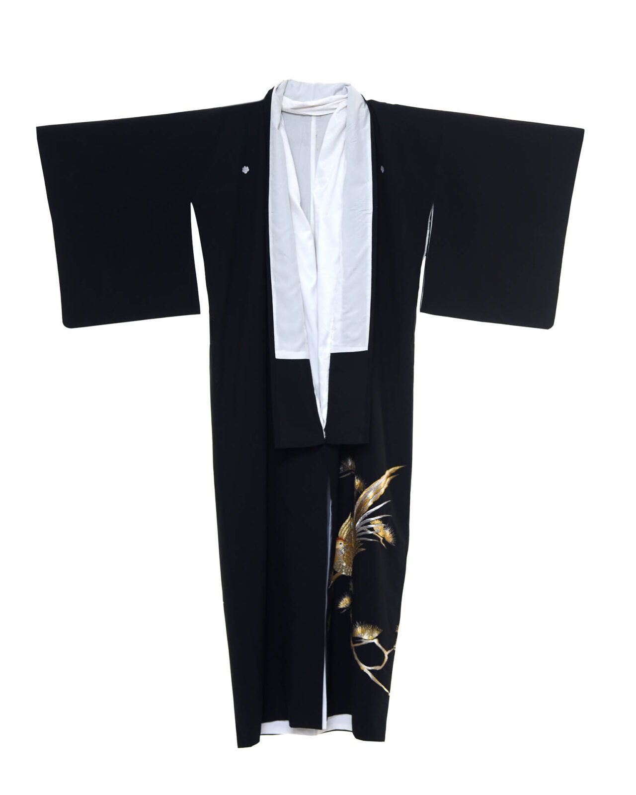 Κιμονό μαύρο με πουλιά - Image 3