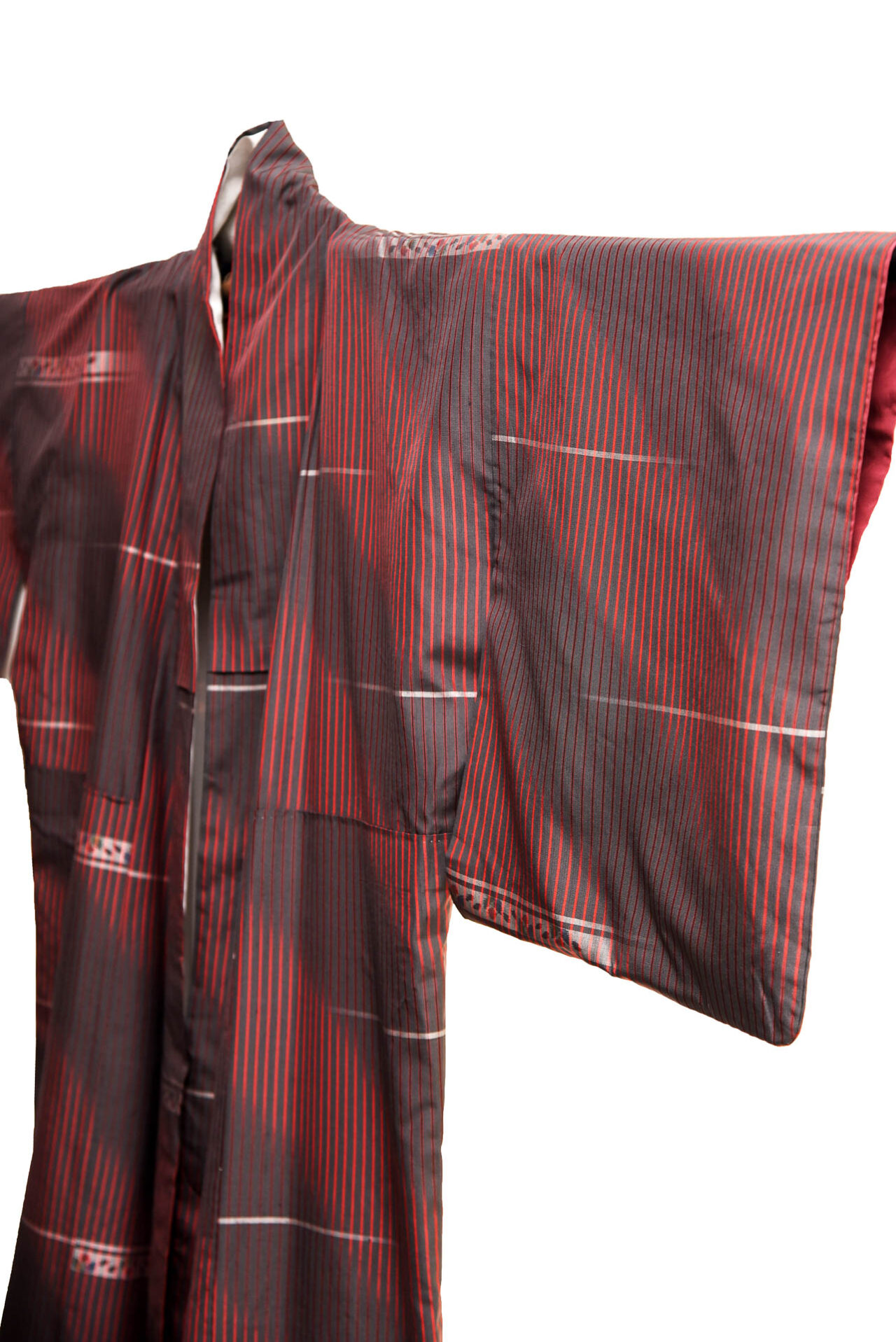 Κιμονό μαύρο-μπορντό - Image 4